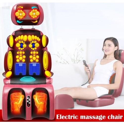 Electric cushion Cervical spine massager multi-function body vibration kneading chair cushion household massage pillow 220v