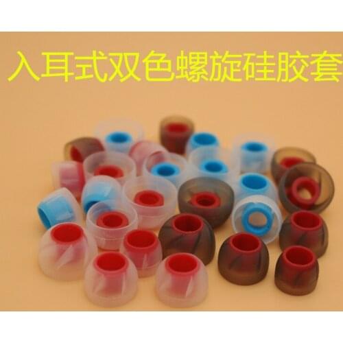 Hot sale 6pcs(1 lot) 3color replacement silicone ear tips buds earbuds eartips For 4.5mm-6.5mm headset sport headphone earphone