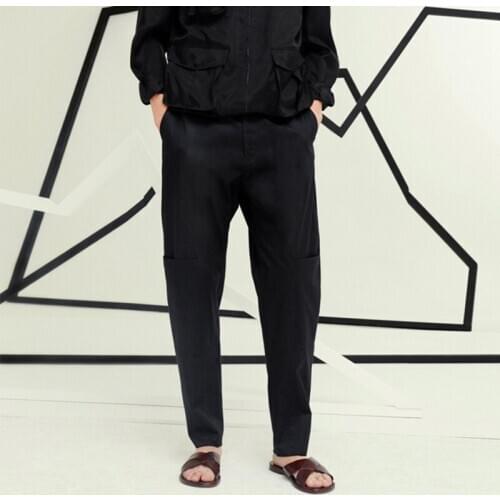 Mens casual trousers, trousers, autumn new products, Italian show, Slim, thin, closed, youth harem pants, foot pants