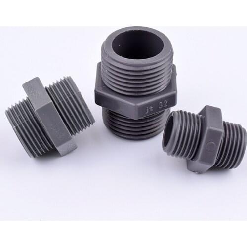 1/2"~2" Male Thread Equal Diameter Joints Garden Irrigation PVC Nipple Connector Fish Tank Garden Irrigation Adapter Tube Joints