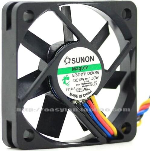 Brand new SUNON MF50101V1-Q030-S99 5010 12V 1.50W 5CM 4PIN PWM cooling fan