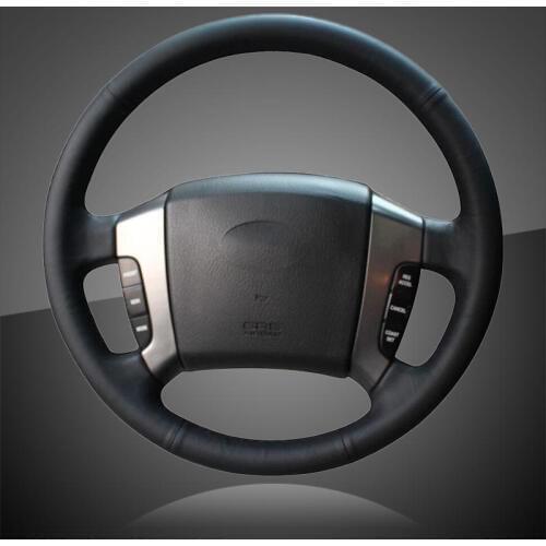 Car Steering Wheel Covers for Old Kia Sorento 2004-2008 Interior Accessories Auto Braid On The Steering Wheel Cover Leather