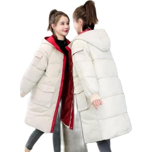 2020 New Winter Thick Warm Hooded Parka Mujer Plus Size Casual Long Coat Female Down Cotton Padded Hoodies Jacket Women Parkas