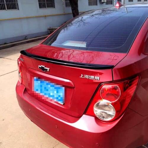 Suitable for Chevrolet Rveo spoiler 2010 2011 2012 2013 ABS plastic unpainted color rear spoiler lip trunk lid car shape