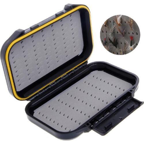 Portable Waterproof Fly Fishing Lure Bait Trout Flies Storage Box Case Container Lure bait storage case Must have fishing Item