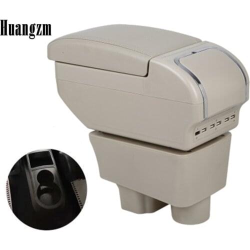 For Skoda Rapid 2013 - 2018 Rotatable armrest box central Store content storage interior car-styling Cup holder with