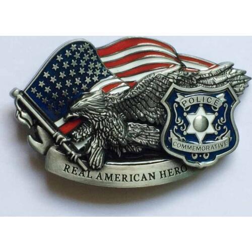 America Hero Navy Army Fire Fighter Police Belt Buckle