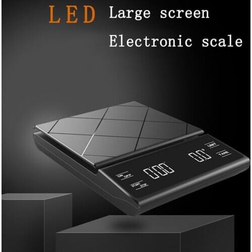 Hand Drip Coffee Scale 0.1G/3Kg Precision Sensors Kitchen Food Scale with Timer Include Waterproof Silicone Pad