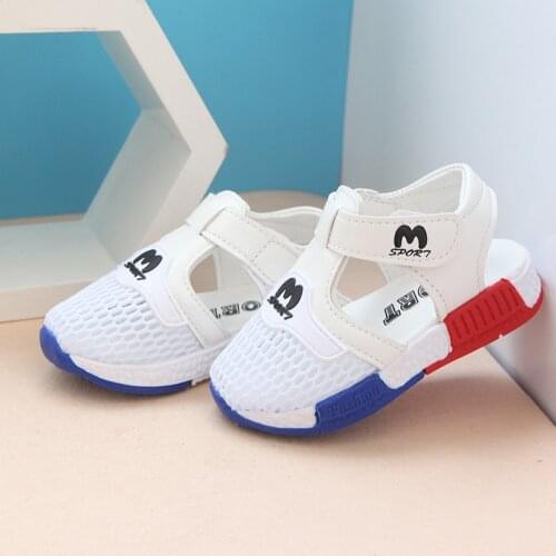 2021 summer new childrens sandals baby toddler shoes girls beach shoes soft bottom non-slip boys sports sandals leisure 22-26