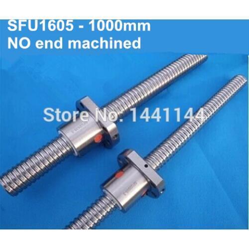 SFU1605 - 1000mm Ballscrew with ball screw nut for CNC part without end machined