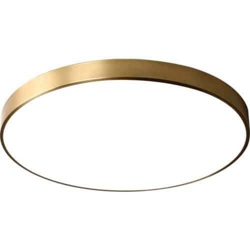 LED Copper Bedroom Ceiling Light Acrylic Ultra-thin Corridor Ceiling Lamp Round Study Room Balcony porch Ceiling Lighting
