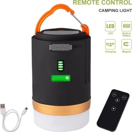 LED Multifunctional Telescopic Camping Light Outdoor Flashlight Tent Emergency Light Portable Flashlight with Remote Control
