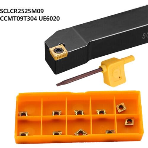 SCLCR2525M09 SCLCR2525M12 Lathe tool holder CCMT09T304 CCMT09T308 CCMT120404 Carbide Inserts SCLCL CNC Lathe turning Tool sets