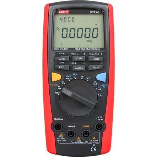 UNI-T UT71C LCD Intelligent Digital MultiMeters True RMS AC DC Volt Ampere Ohm Capacitance Temp Meter With Double Backlight