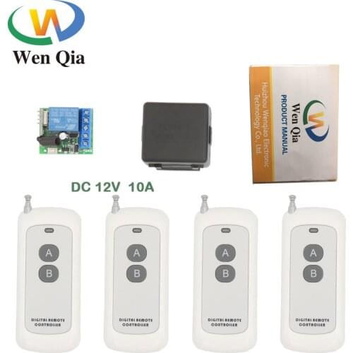 433MHz Universal Lange range Remote Control DC12V 10Amp 1CH rf Relay Receiver and Transmitter for gate door opener \ DIY remotes