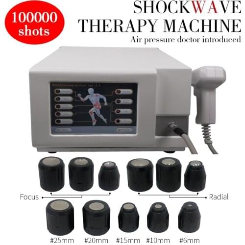 Free Shipping Erectile Dysfunction Physiotherapy Device Shock Wave Therapy Massage Pain Removal RSWT Shockwave Machine with CE