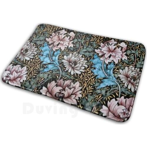 William Morris Chrysanthemums Mat Rug Carpet Anti-Slip Floor Mats Bedroom William Morris Morris Vintage Victorian Vintage Floral
