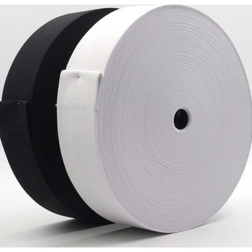 High quality 1M/lot Wide 40mm 75mm White/black Highest Elastic Bands Garment Trousers Sewing Accessories DIY Ruban stain craft