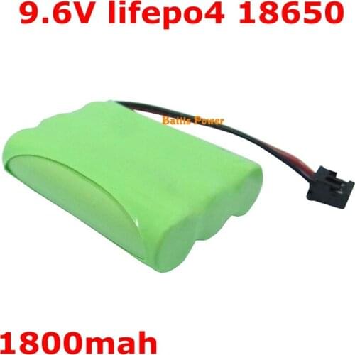 1pcs brand 9.6v 1800mah 18650 LiFePO4 9.6v battery pack cells 3s 2000mAh high drain 10A cells for battery pack RC Not nimh nicd