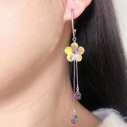 11.11 Trending Jewelry 2021 Tassel Earrings made with Austrian Crystal for Girl New Womens Costume Jewelry Christmas Bijoux Gift