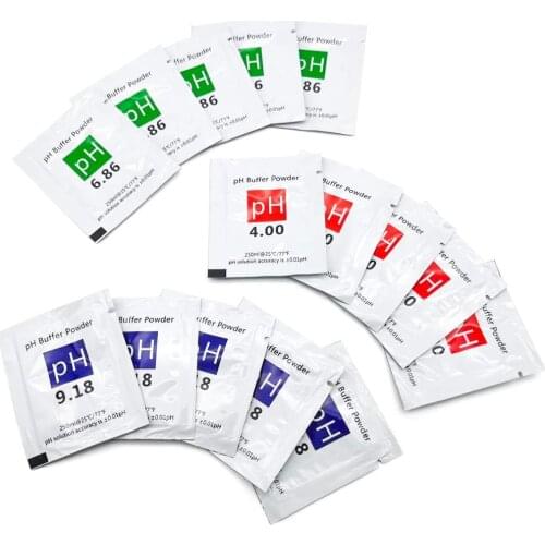 15 Pcs PH Calibration Buffer Solution Powder Set for PH Calibration,PH Calibration Powder Solution 6.86,4.00,9.18