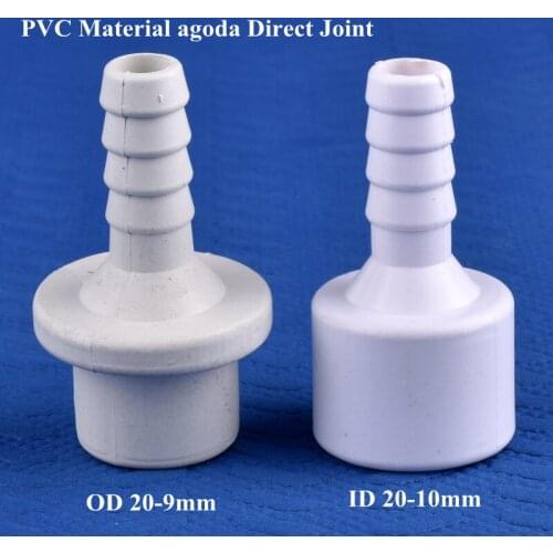 200pcs PVC 20-9 10mm Pagoda Direct Connector Aquarium Tank Air Pump Hose Joint Watering Irrigation Garden Water Pipe Connectors