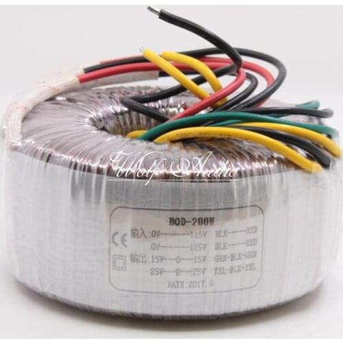 200W HIFI Toroidal Transformer Double 25V + Double 15V For LM3886 Amplifier Board