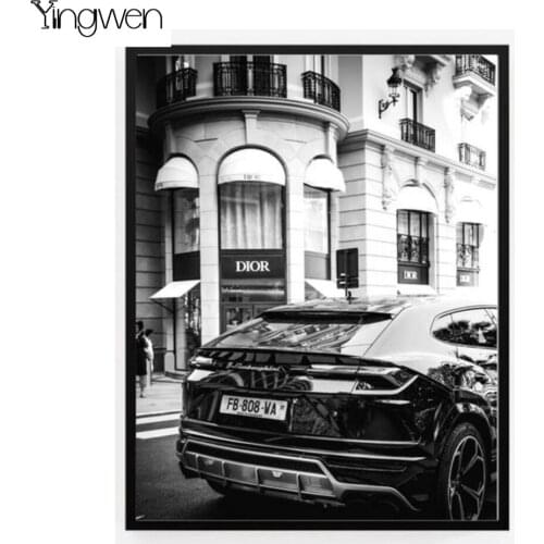 5D DIY Diamond Painting Retro Handsome Car Full Square Round Diamond Embroidery Mosaic Cross Stitch Kits Street View Home Decor