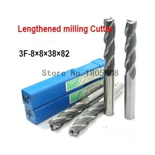 Free delivery 3 slot 5PCS M8.0 high speed steel straight shank vertical milling cutter milling cutter of end milling cutter