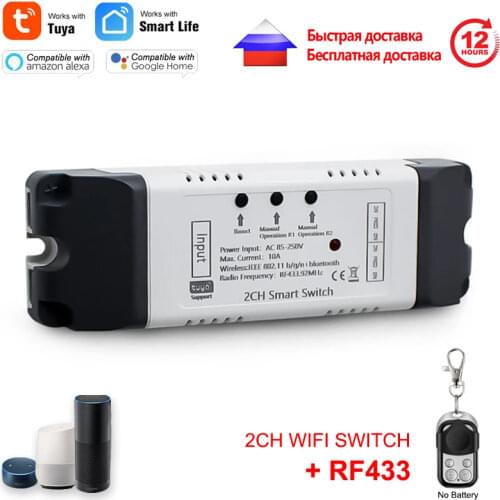 1CH Tuya WiFi Wireless Relay Module Garage Single-way Inching Timer Switch Smart APP Remote Control Voice for Google Home Alexa