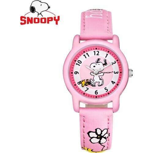 Snoopy watch casual kids watches fashion Quartz Wristwatches girl watch women watch Water Resistant cute leather clock