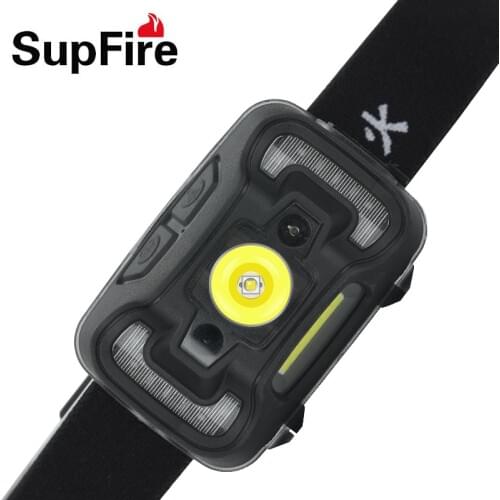 Headlamp+COB Light Mini Headlight Supfire Portable LED 1800lm USB Fishing Camping Flashlight HL16 High Powerful Head Torch Lamp