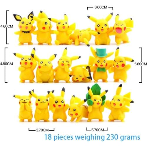 TAKARA TOMY Pokemon Go Pikachu 144 PCS/Set Different Model 2-3cm Anime Figure Dolls Collection Game Play Kid Toy 0