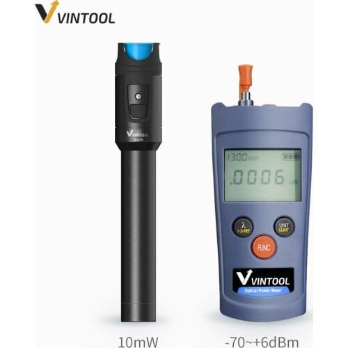 FTTH 2 in 1 Fiber Tools 10mW VFL Visual Fault Locator -70~+6dBm Optic Power meter Tool kit