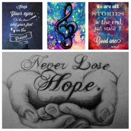 Kexinzu 5D DIY Diamond Painting Text Blackboard Home Decoration Embroidery Picture Rhinestone Full Square Drill Lover Gift X4610