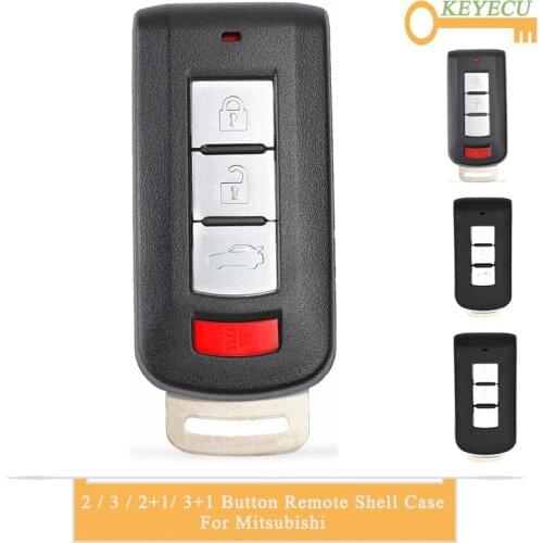 KEYECU 2/2+1/3/3+1 Button Smart Remote Key Shell Case with Blade for Mitsubishi Outlander Lancer Eclipse Galant OUC644M-KEY-N