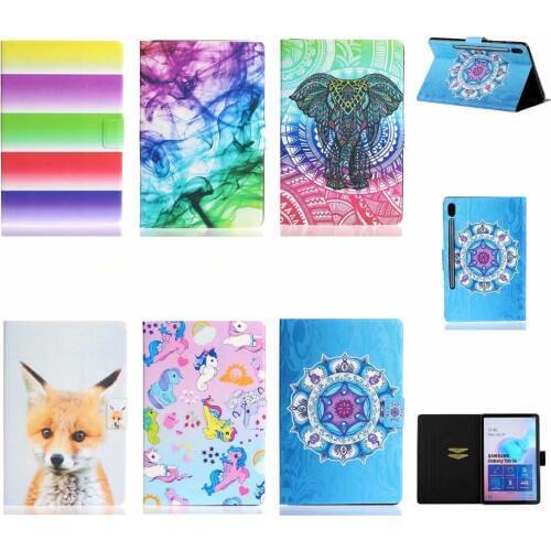 Leather PU Smart Case For Samsung Galaxy Tab S6 10.5 SM-T860 SM-T865 T860 2019 10.5" Shell Protective Stand Soft Funda Cover
