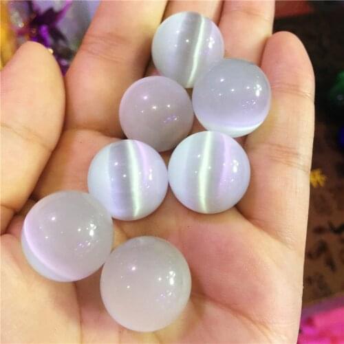 Beautiful Cat Eye Crystal white ball home decoration 20mm 1pcs