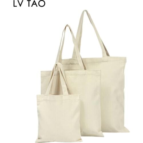 Reusable Grocery shopping Bag with handles 12oz Canvas Tote Bag Women Men Eco-friendly Shopping Bags