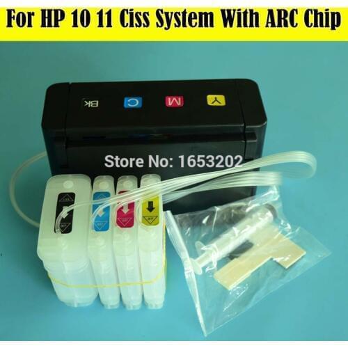 1Set High Quality Empty HP10 11 Ciss Continuous Ink Supply System For HP Officejet 9110 9120 9130 K850 Printer For HP 10 11