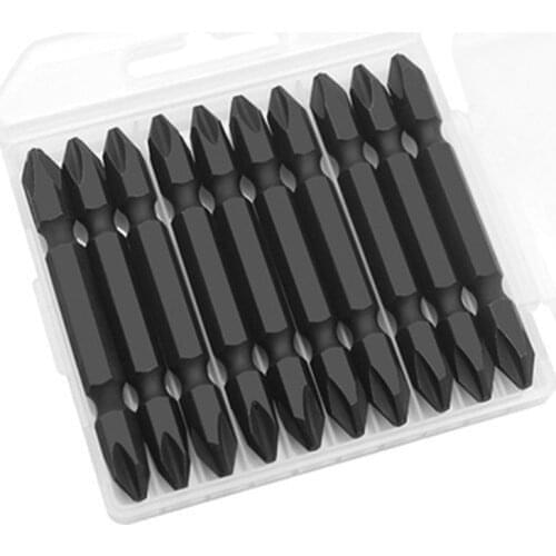 10PCS Double Cross Screwdriver Bit Set ph2 Bits Precision Impact driver Magnetic Anti Slip Electric Tool Hex Shank