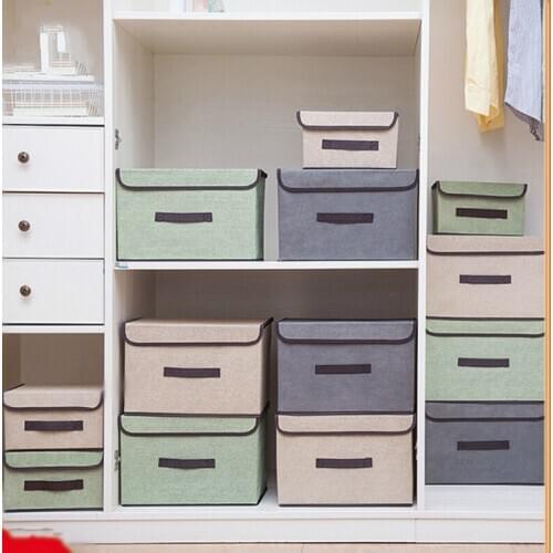 Non-woven Storage Box With Lid Household Toy Snack Grocery Storage Box Storage Basket Cloth Storage Storage Box
