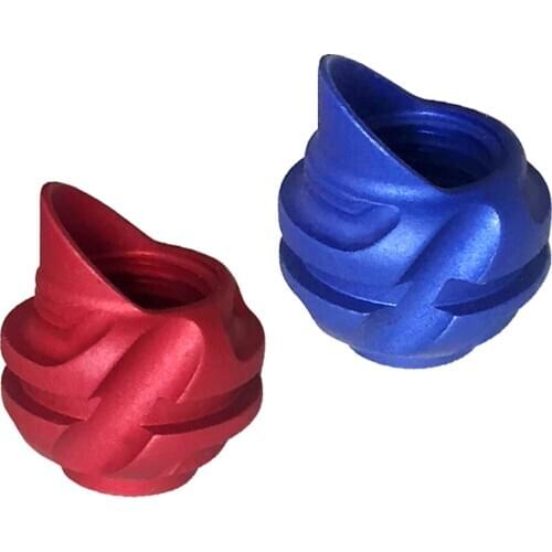 1/4" Hole Hooded Peep Sight for Compound Bow Archery Hunting - Red / Blue