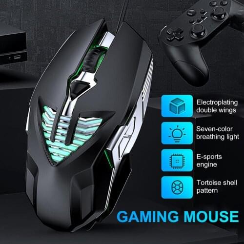 Original Wired RGB Gaming Mouse Optical Gamer Mice Adjustable DPI With Backlight For Laptop Computer PC