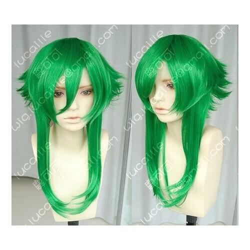 Anime VOCALOID Megpoid Gumi Cosplay Wig Anti-Alice Grass Green Heat Resistant Synthetic Hair Wigs + Wig Cap