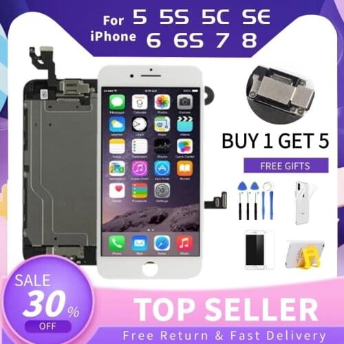 For iPhone 7 8 Plus 6 6S Full Set LCD Screen Display Touch Digitizer Assembly Replacement For iPhone 5S 6 6S 6P 6SP 7P 8P Screen