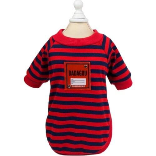 Striped Dog Cat T-Shirt Vest Knited Soft Pet Puppy Pajamas Pajamas Clothes 5 Sizes 3 Colours