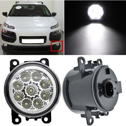 1Pair For Citroen C4 CACTUS 2014 2015 2016 Car Fog Lamp Daytime Running Light 12V LED High Quality Fog Light