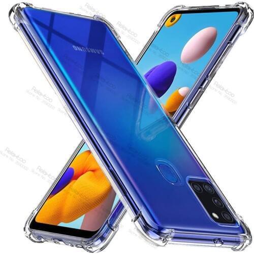For samsung a21s case transparent clear case For samsung galaxy a21s a 21s a217F sm-a217F/ds phone soft tpu cover coque fundas