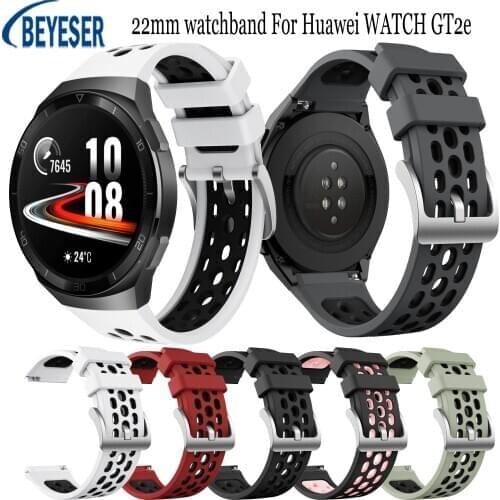 New Soft Silicone Strap 22mm watchband For Huawei WATCH GT2e Original Smart watch Band bracelet For Huawei WATCH GT2e Adjustable